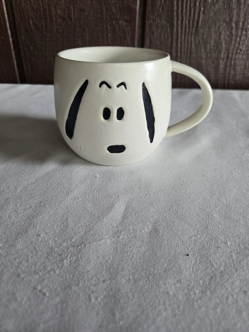 Pottery Barn & Peanuts Snoopy Face Mug